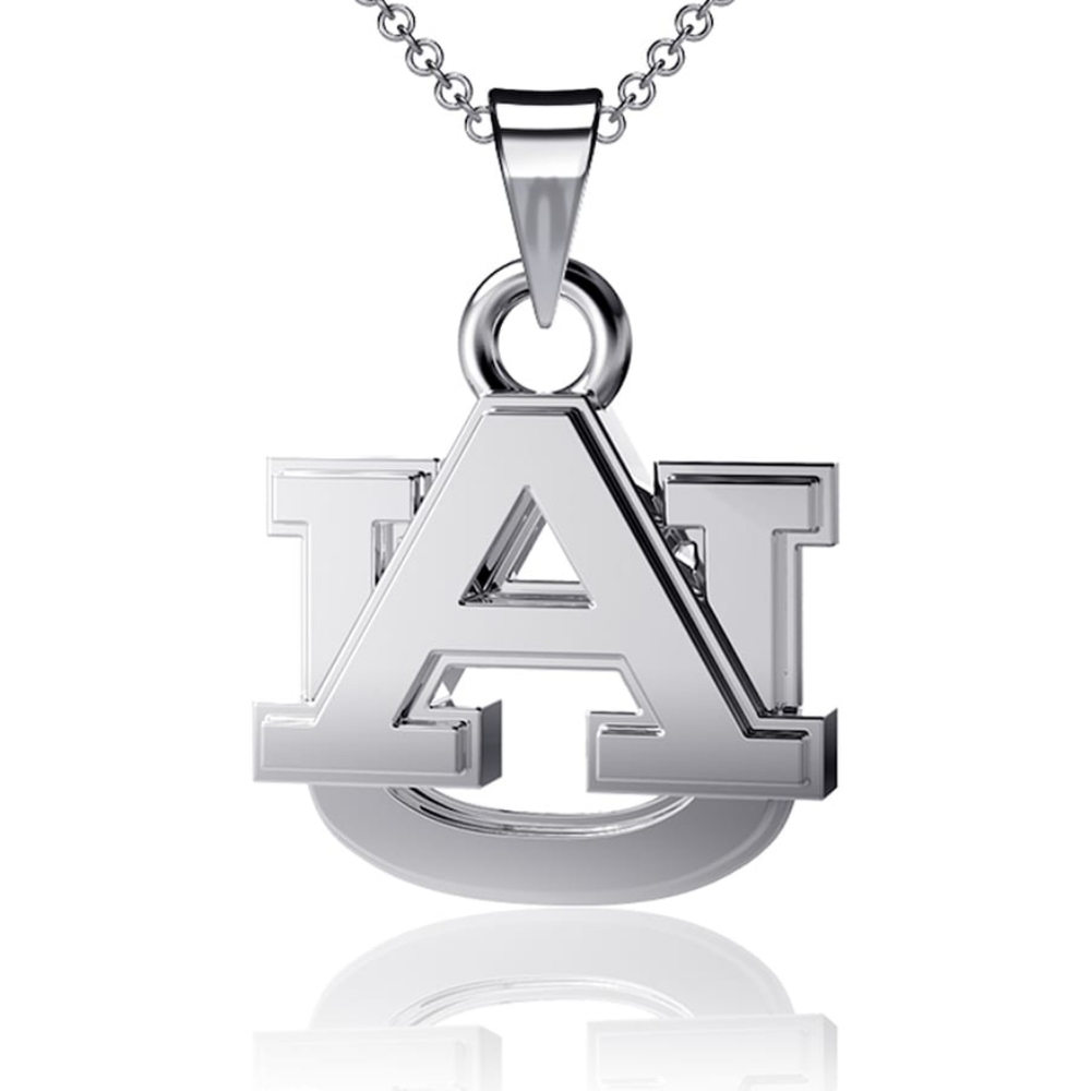 Auburn Tigers Dayna Designs Silver Small Pendant Necklace